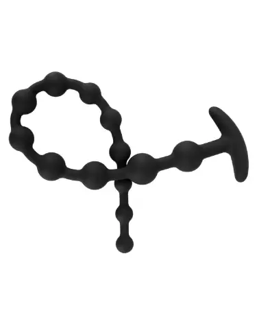 Image des Black Velvets Anal Beads en silicone, chapelet anal de luxe-5