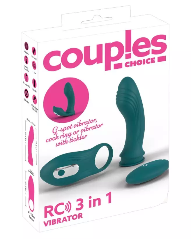 Couples Choice RC 3in1 Vibrat sextoy multifonction pour couple-1