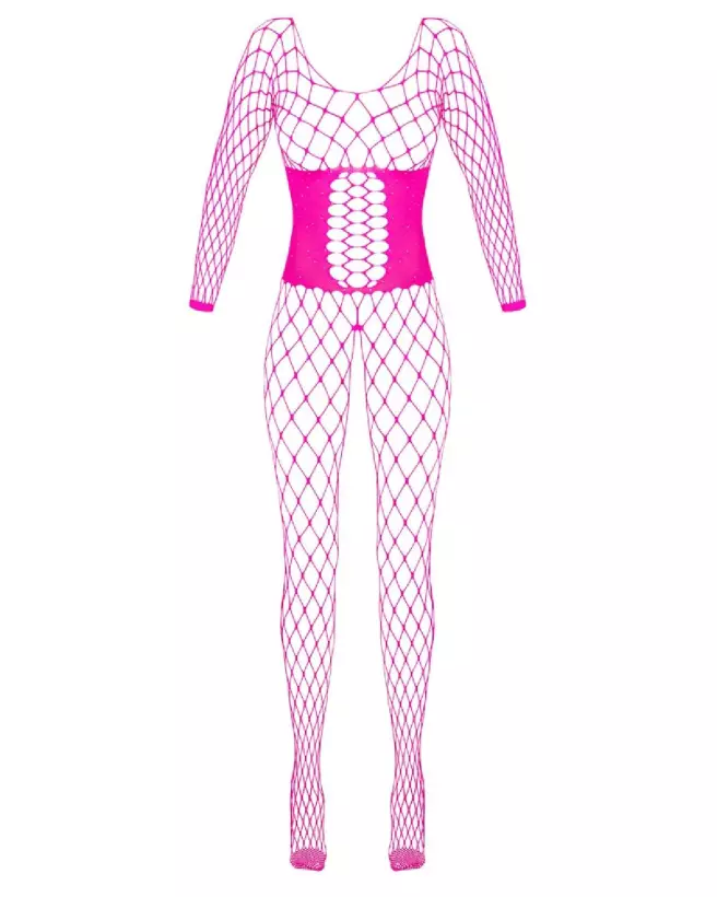 Catsuit Pink Fantasy par Fantasy by Cottelli en bodystocking rose séduisant-6