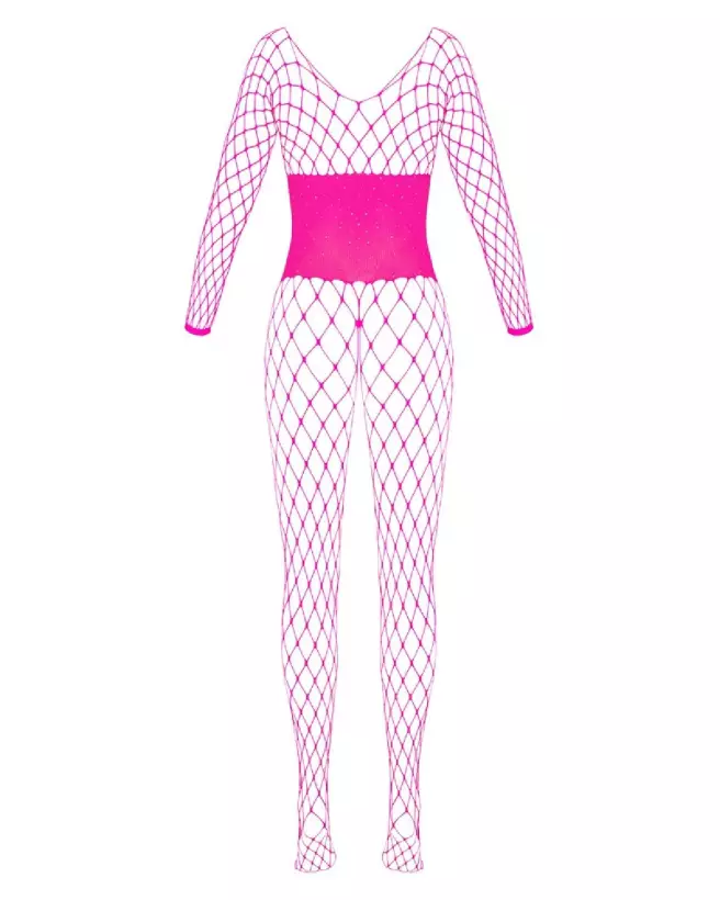 Catsuit Pink Fantasy par Fantasy by Cottelli en bodystocking rose séduisant-7