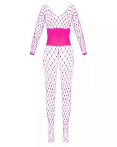 Catsuit Pink Fantasy par Fantasy by Cottelli en bodystocking rose séduisant-7