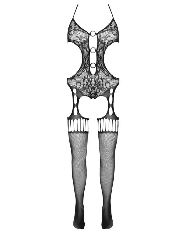 Catsuit Fantasy S-L de Fantasy by Cottelli en noir, bodystocking élégant et sensuel-5