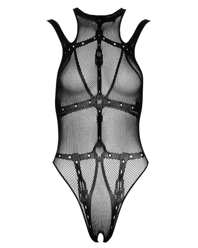 Body Fantasy S-L par Fantasy by Cottelli, bodystocking élégant et séduisant-5