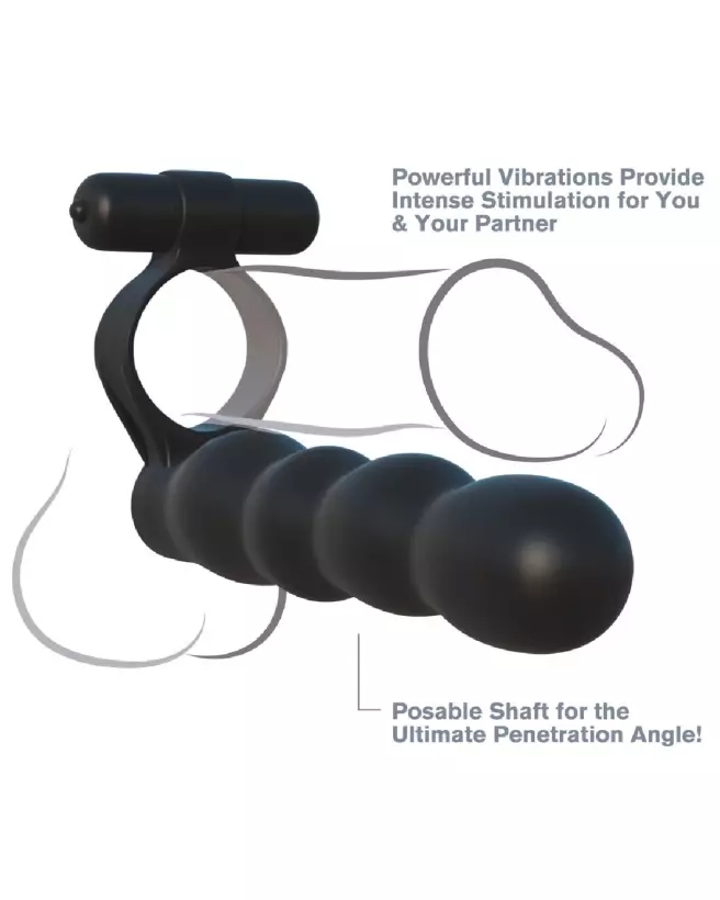 Gode ceinture double Fantasy C-Ringz pour stimulation intense et double pénétration-7