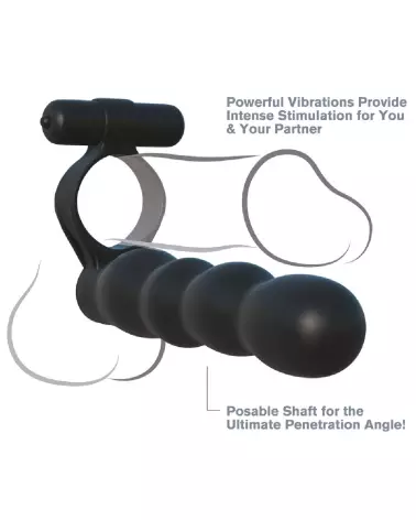 Gode ceinture double Fantasy C-Ringz pour stimulation intense et double pénétration-7