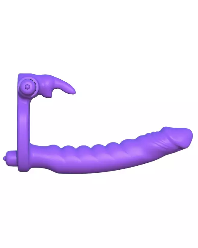 Gode Ceinture Double Penetration Fantasy C-Ringz en Silicone-3