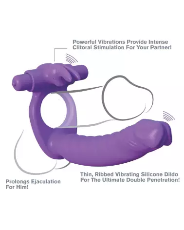 Gode Ceinture Double Penetration Fantasy C-Ringz en Silicone-6