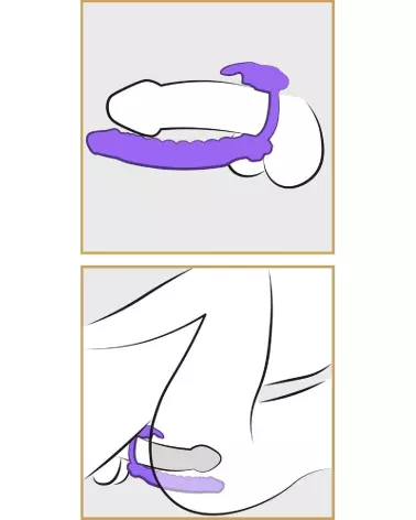 Gode Ceinture Double Penetration Fantasy C-Ringz en Silicone-7