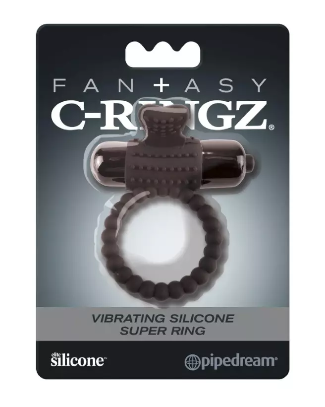 Image du FCR Vibrating Silicone Super R de Fantasy C-Ringz, cockring vibrant en silicone pour amélioration de performance-1