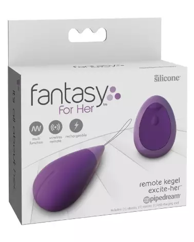 Image de l'œuf vibrant télécommandé FFH Remote Kegel Excite Her Pu de Fantasy For Her-1
