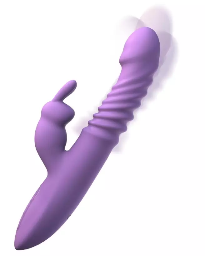 Fantasy For Her Thrusting Silicone Rab en action, sextoy rabbit puissant et flexible-4