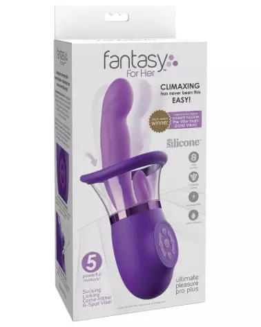 Image de la pompe Fantasy For Her Pleasure Pro Plus Purple pour stimulation vaginale et des tétons-1