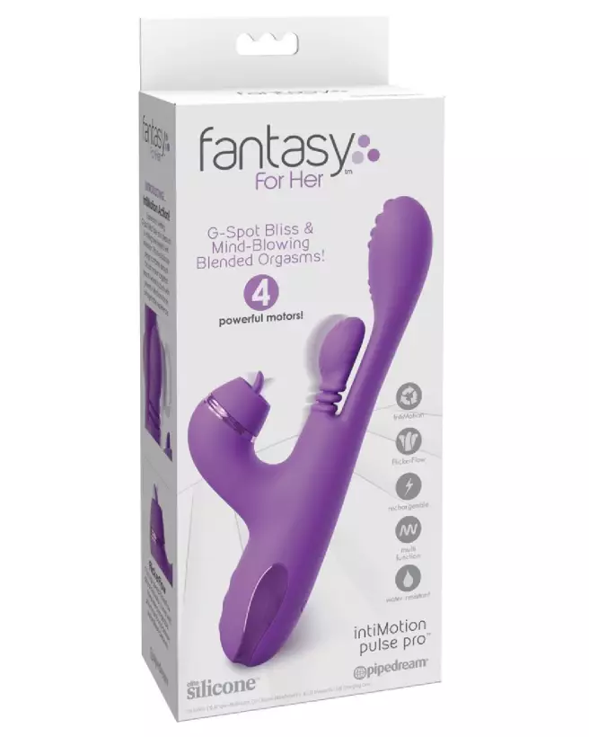 Fantasy For Her IntiMotion Pulse Pro Purple Rabbit Vibromasseur pour stimulation maximale-1