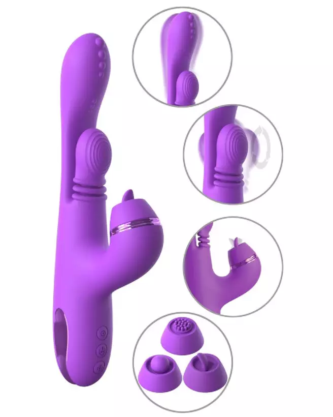Fantasy For Her IntiMotion Pulse Pro Purple Rabbit Vibromasseur pour stimulation maximale-2