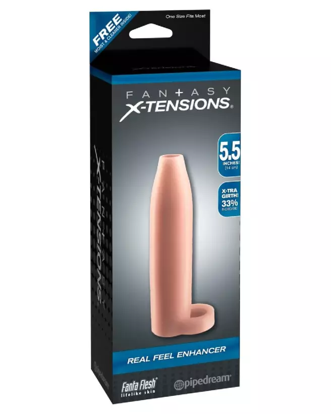 Image de la gaine FX Real Feel Enhancer Light de Fantasy X-TENSIONS pour amélioration masculine-1