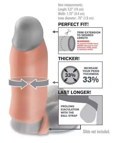 Image de la gaine FX Real Feel Enhancer Light de Fantasy X-TENSIONS pour amélioration masculine-3