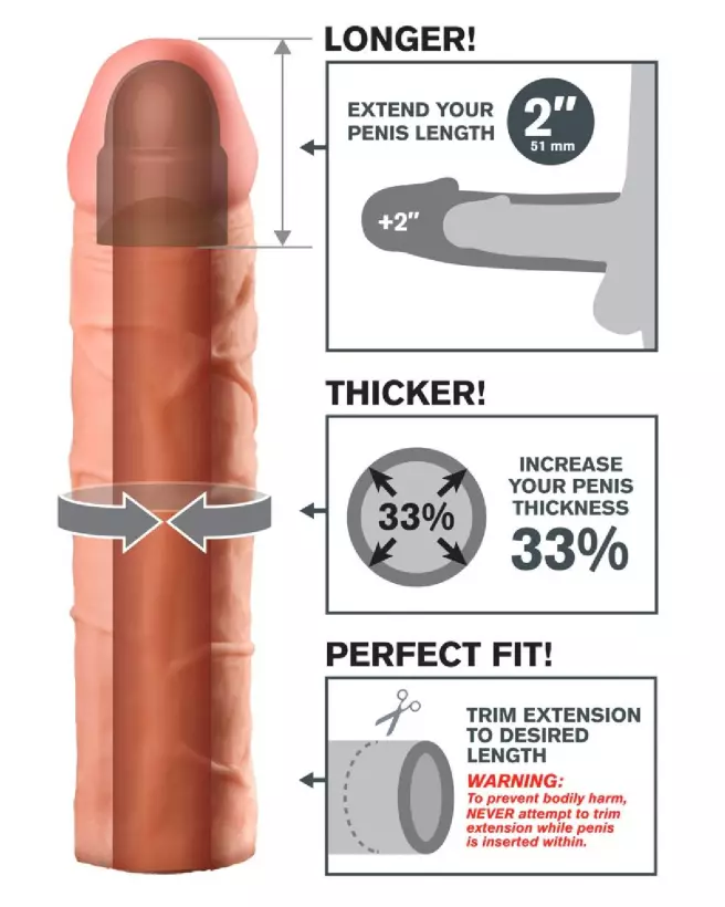 Gaine pour pénis Fantasy X-TENSIONS FXTP 2, confort et durabilité-4