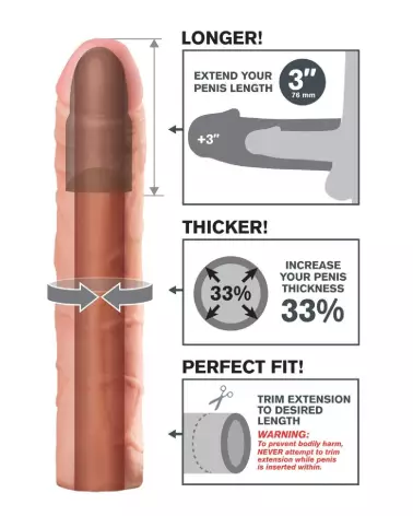 Gaine pénis Fantasy X-TENSIONS FXTP 3 pour amélioration de performance-4
