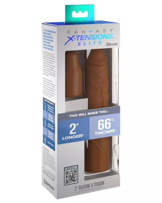 FXTE 2 X-tension Tan gaine pour pénis par Fantasy X-Tensions Elite, améliore taille et performance-1