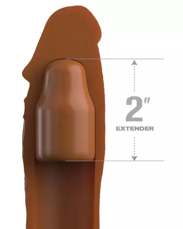 FXTE 2 X-tension Tan gaine pour pénis par Fantasy X-Tensions Elite, améliore taille et performance-3