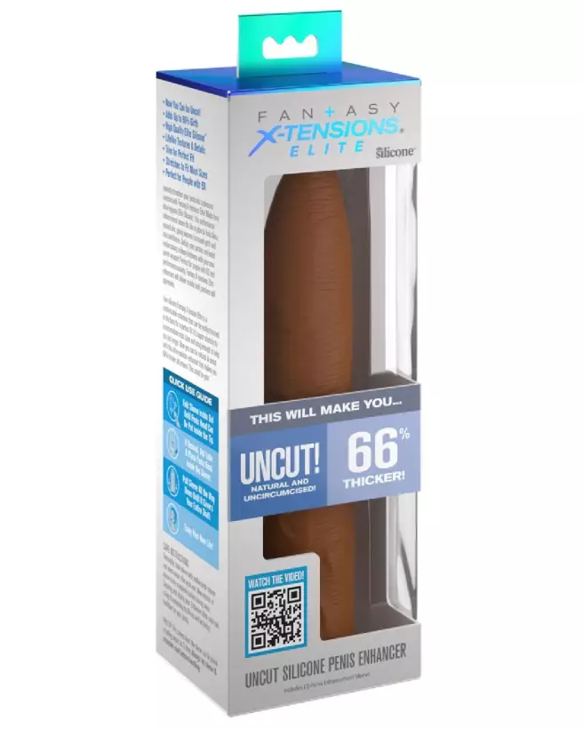 Gaine Fantasy X-Tensions Elite pour amélioration du pénis, couleur tan, confort et performance accrus-1