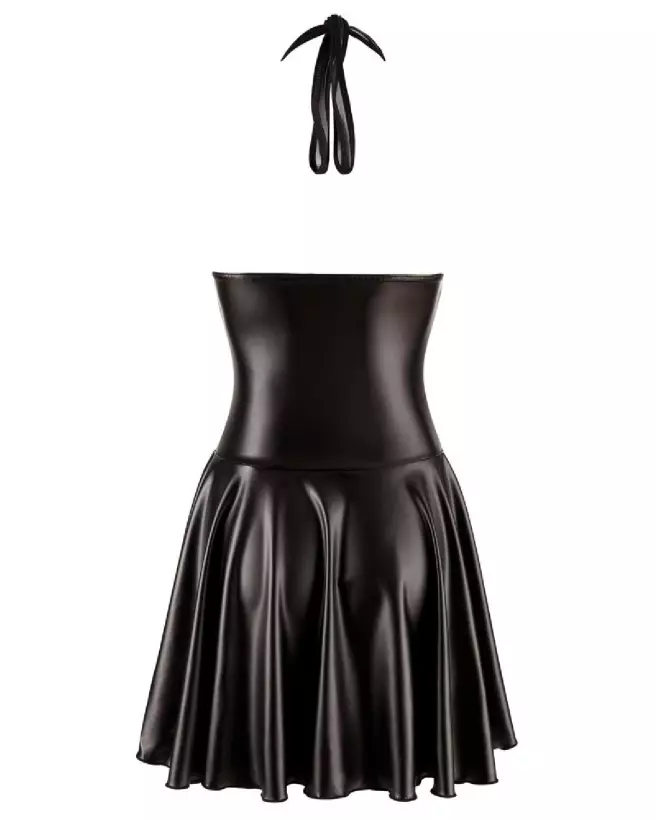 Robe fetish Noir à double zip pour un style élégant et provocateur-6
