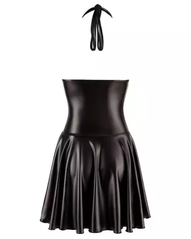 Robe fetish Noir à double zip pour un style élégant et provocateur-6