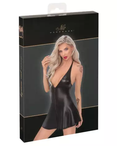 Robe évasée Flared de Noir Handmade en style fetish-3