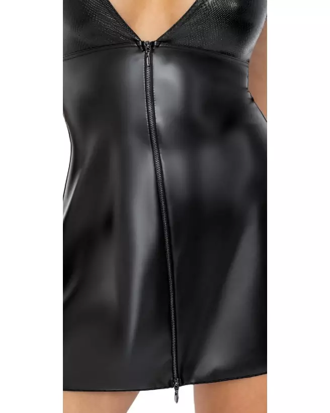 Robe évasée Flared de Noir Handmade en style fetish-5