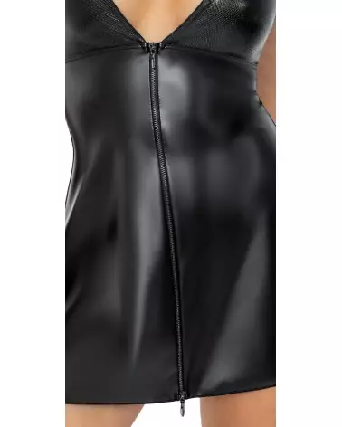 Robe évasée Flared de Noir Handmade en style fetish-5