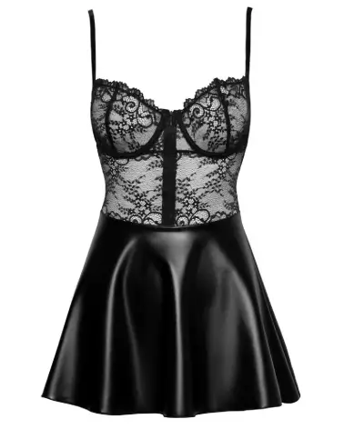 Robe en dentelle Noir Handmade pour tenue fetish élégante-4