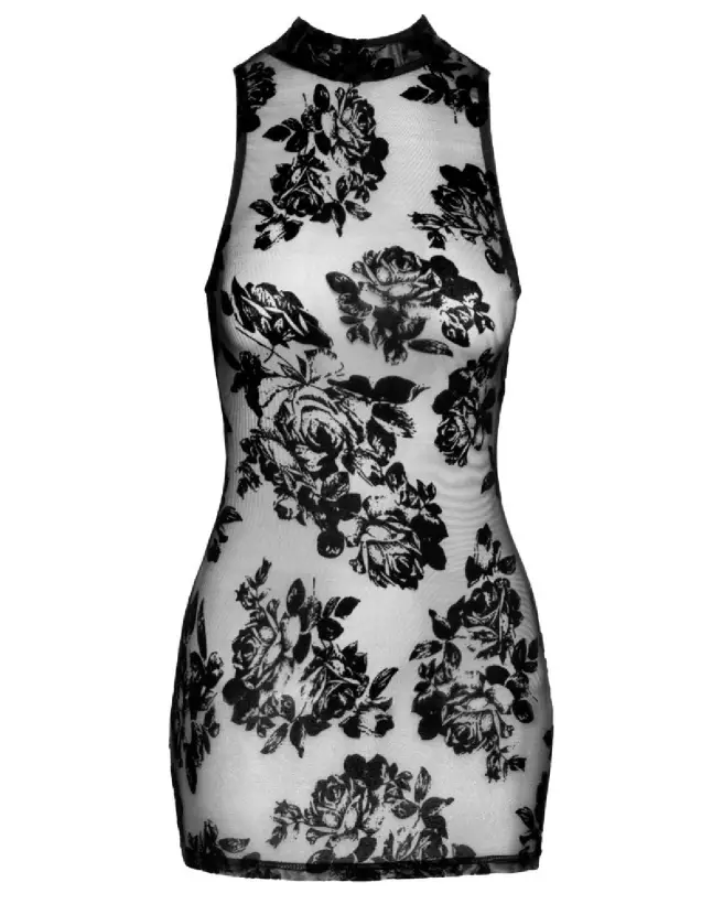 Mini Dress Noir Handmade en cuir synthétique pour soirées fetish-5