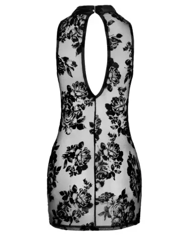 Mini Dress Noir Handmade en cuir synthétique pour soirées fetish-6