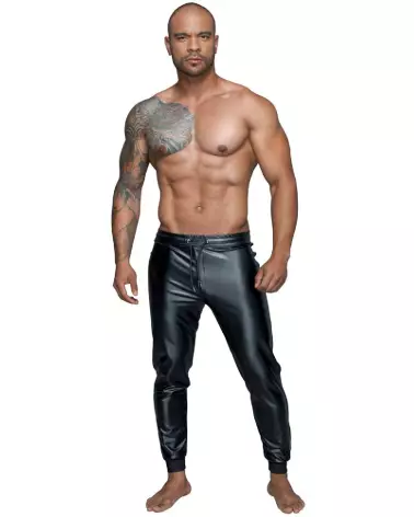 Treggings noirs pour homme de marque Noir Homemade en pose-2