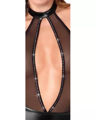 Robe Noir Dress Sparkle Noir Homemade élégante pour soirées fetish-5