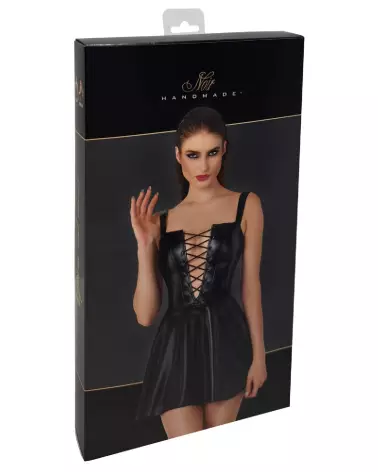 Robe Noir Dress Lacing Noir Homemade en tenue fetish élégante-3