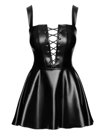 Robe Noir Dress Lacing Noir Homemade en tenue fetish élégante-6