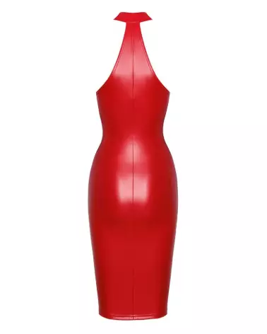 Robe Dress Red Noir Homemade en rouge et noir, style fetish élégant-7