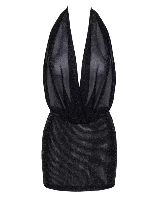 Robe Noir Fetish élégante par Noir Homemade pour soirées spéciales-5