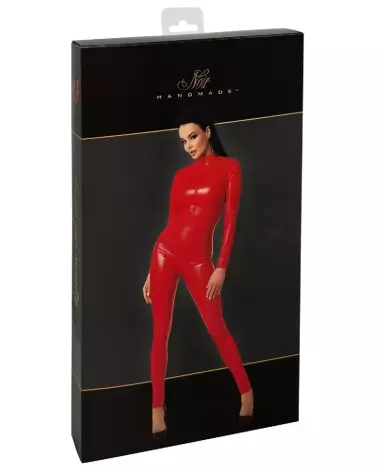 Image de la combinaison Noir Jumpsuit rouge et noir de Noir Homemade, style fetish élégant-3