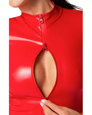 Image de la combinaison Noir Jumpsuit rouge et noir de Noir Homemade, style fetish élégant-6