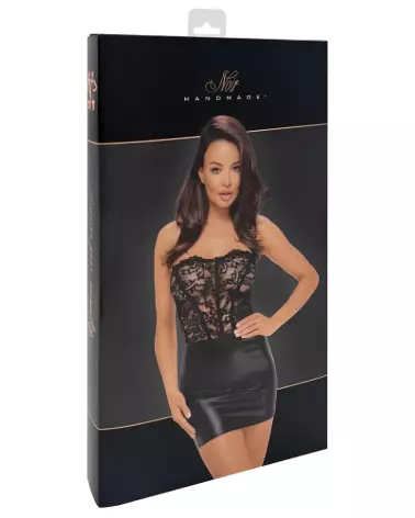 Robe tube noire élégante de Noir Homemade pour tenue fetish chic-3