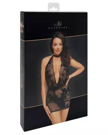 Robe noire chaîne fetish Noir Homemade élégante et provocante-3
