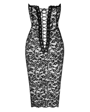 Robe Noire en Dentelle Noir Homemade pour Soirées Fetish-7