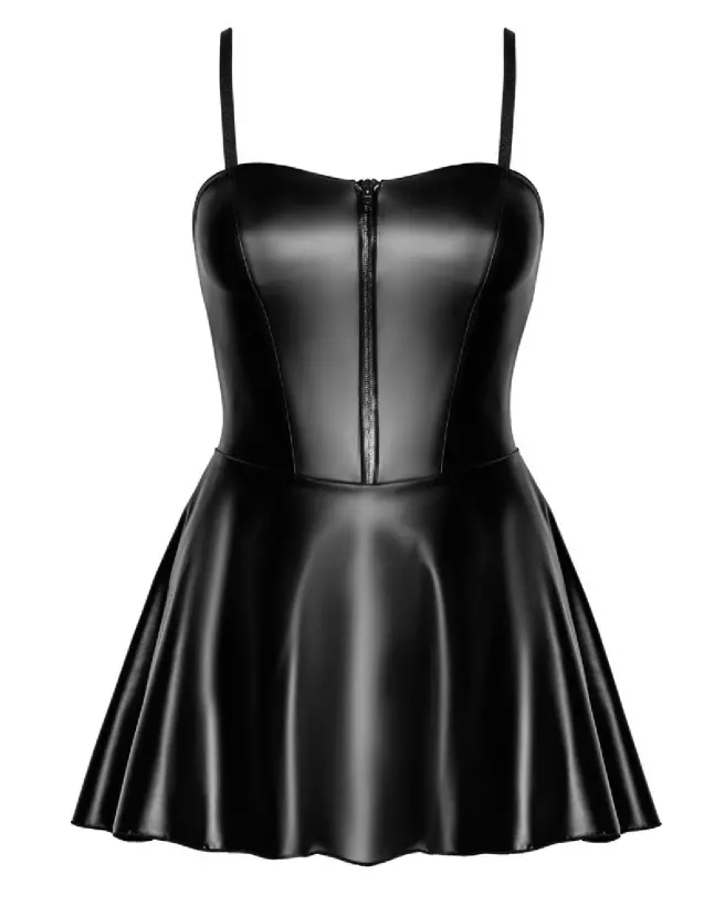 Robe tube noire élégante Noir Homemade pour soirées fetish-5