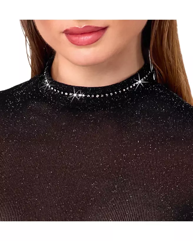 Mini robe noire fetish de Noir Homemade, tenue élégante et séduisante pour soirées spéciales-5