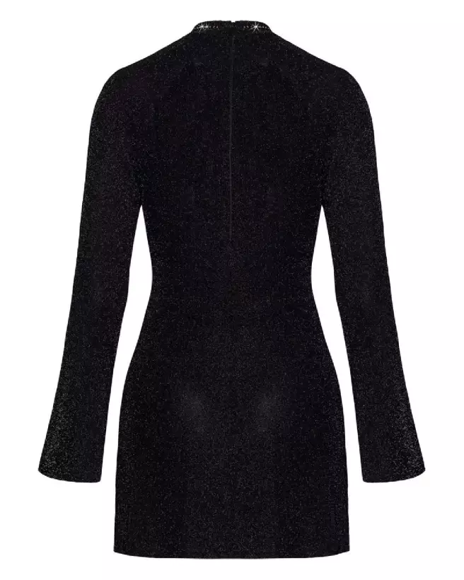 Mini robe noire fetish de Noir Homemade, tenue élégante et séduisante pour soirées spéciales-7