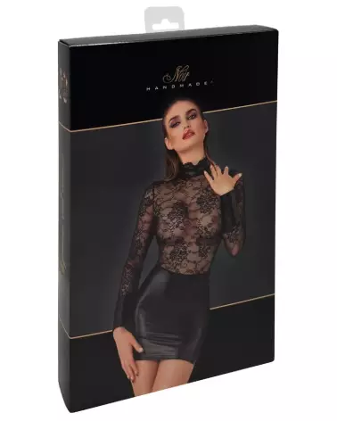 Robe fetish à col noir par Noir Homemade pour un style audacieux-3