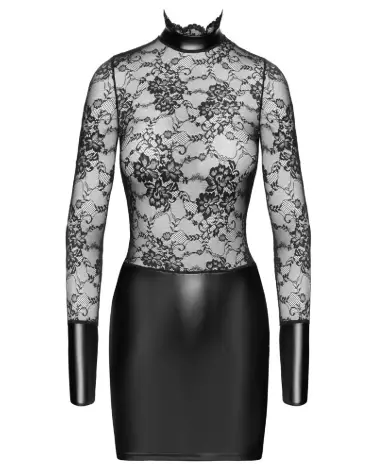 Robe fetish à col noir par Noir Homemade pour un style audacieux-6