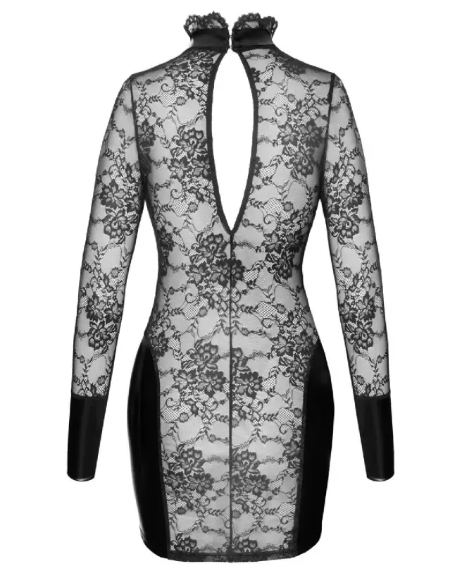 Robe fetish à col noir par Noir Homemade pour un style audacieux-7